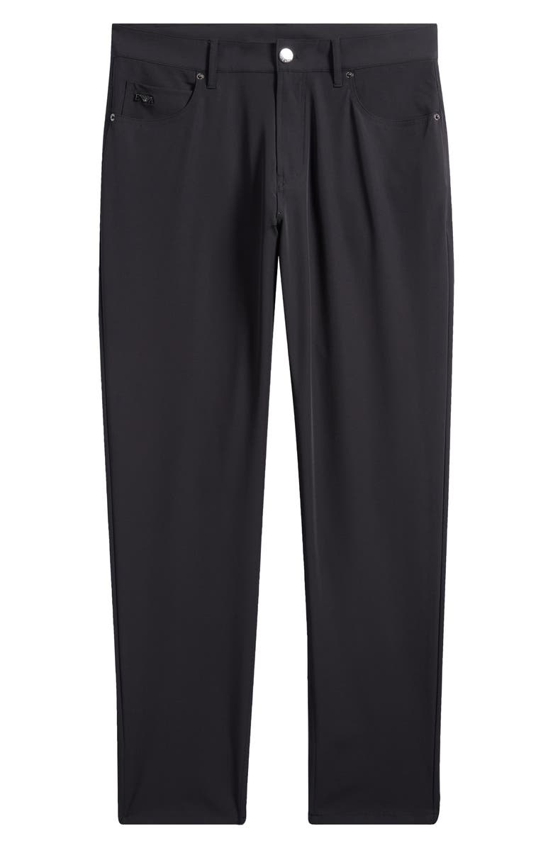 Emporio Armani Techno Five-Pocket Pants, Alternate, color, Solid Black