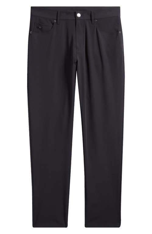 Emporio Armani Techno Five-pocket Pants In Solid Black