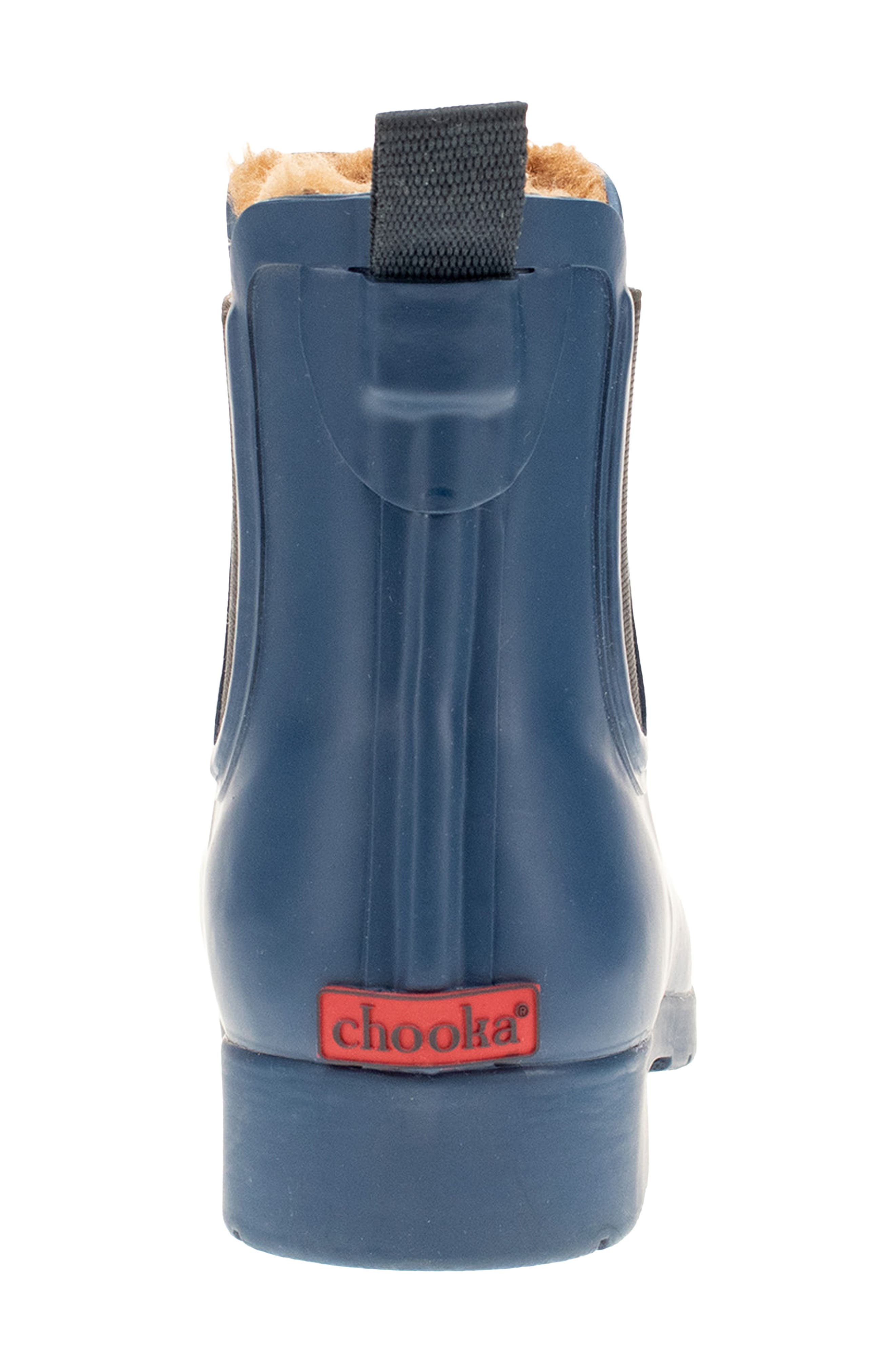 Delridge Faux Fur Chelsea Boot, Alternate, color, NAVY