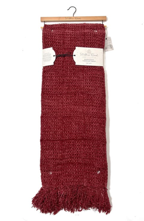 Waffle Knit Chenille Throw Blanket