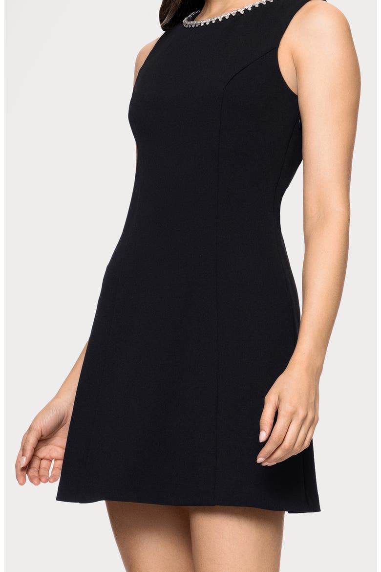 Rhinestone Heart Minidress, Alternate, color, BLACK