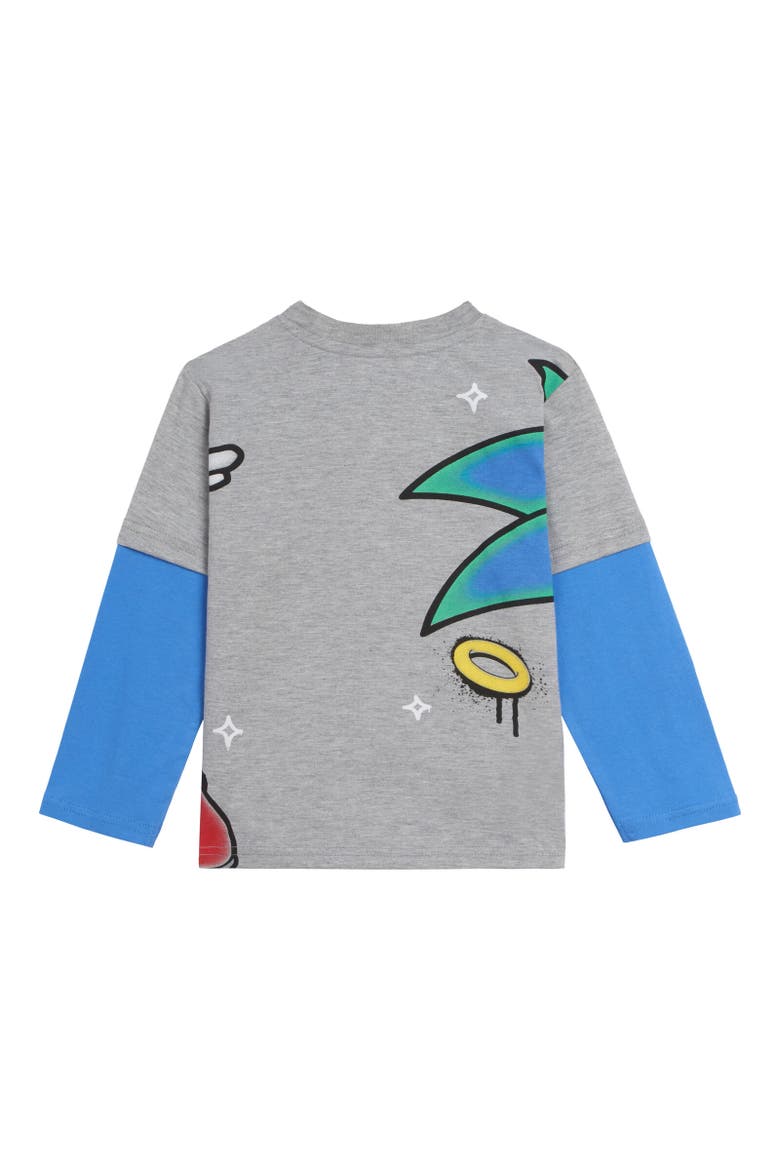 Sonic the Hedgehog Hang Down T-Shirt & Pants Set, Alternate, color, Gray / Blue