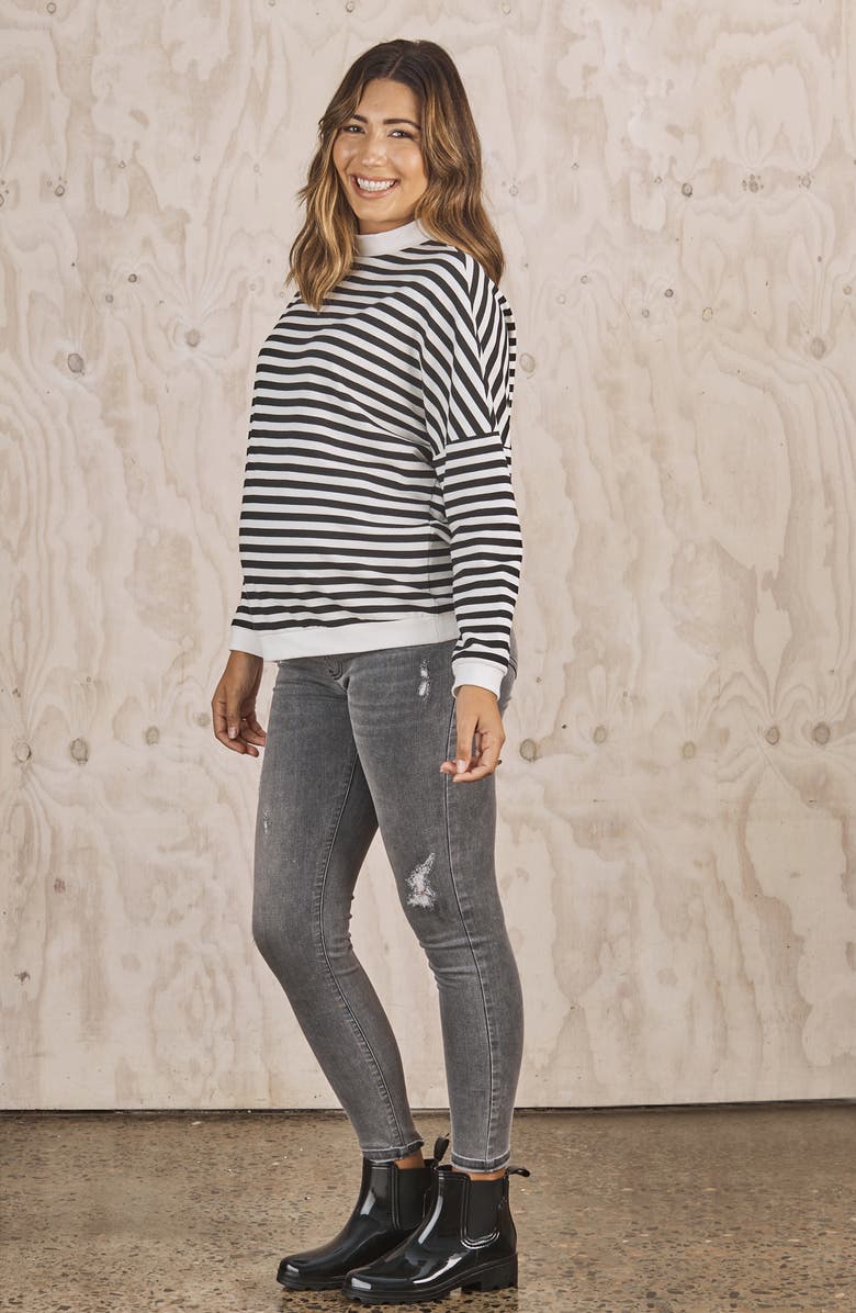 Angel Maternity Claire Over the Bump Skinny Maternity Jeans, Alternate, color, Charcoal