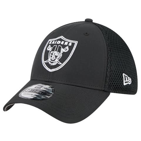 Men's New Era  Black Las Vegas Raiders Outline 39THIRTY Flex Hat