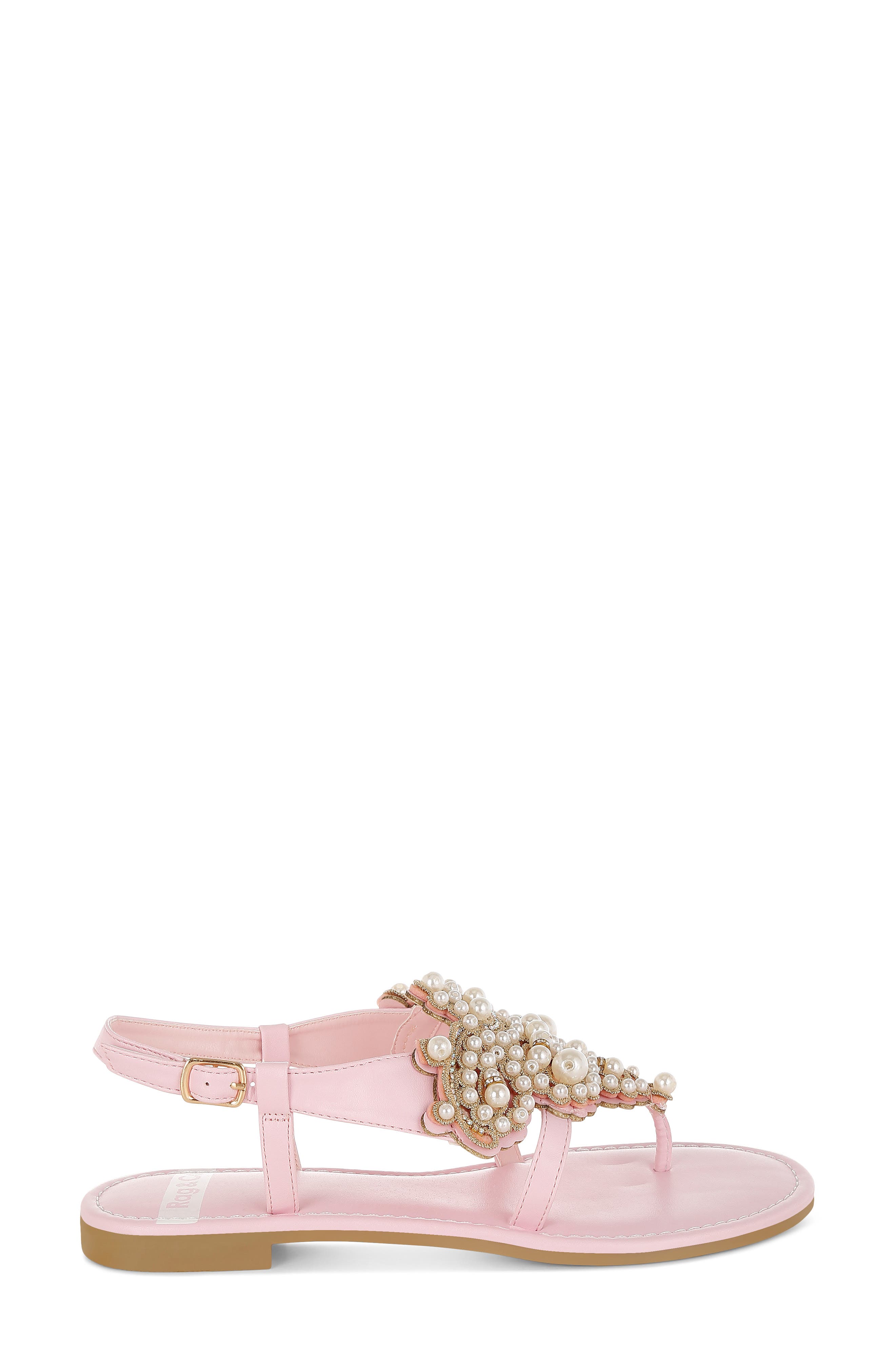 Nayasa Faux Pearl Sandal, Alternate, color, PINK
