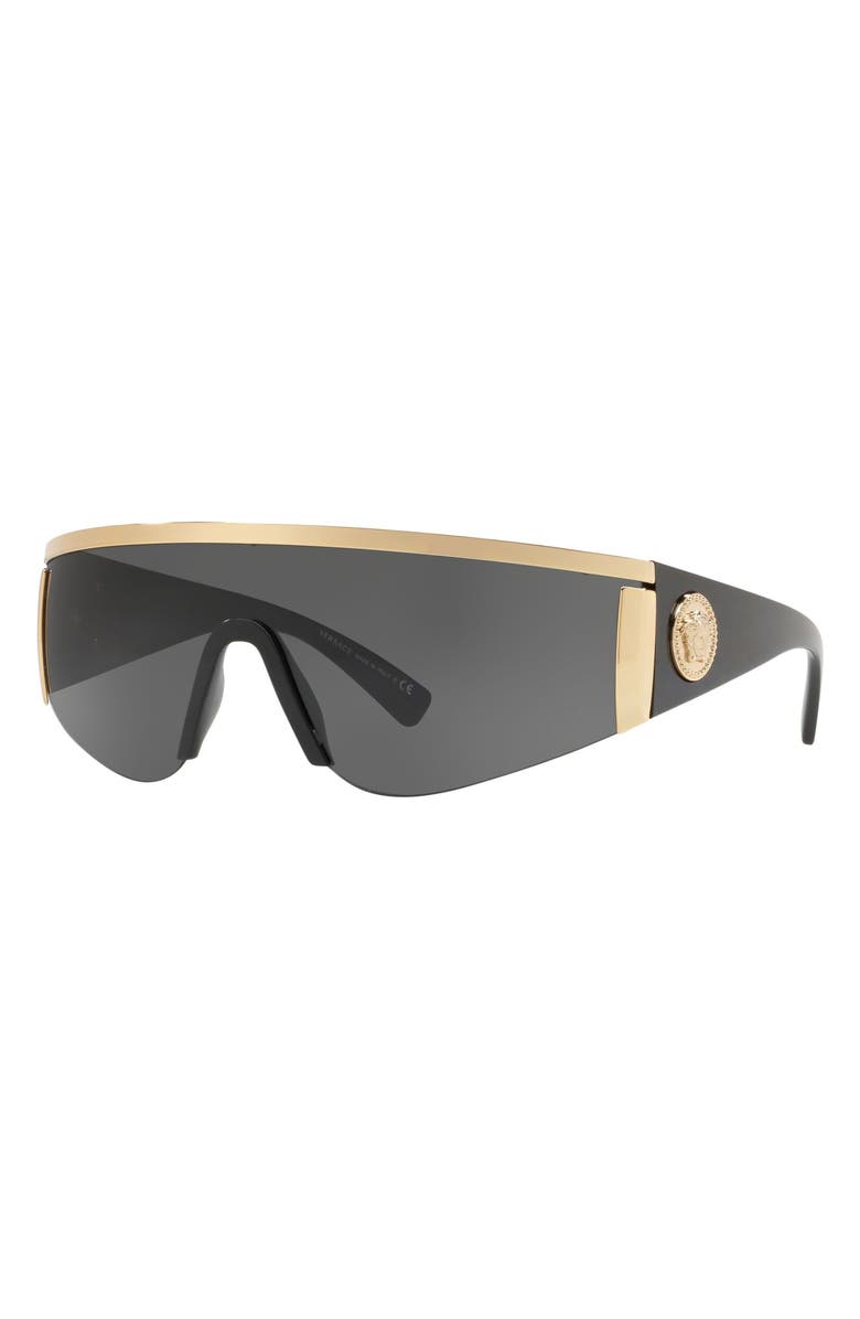 Versace Tribute 147mm Shield Sunglasses, Alternate, color,