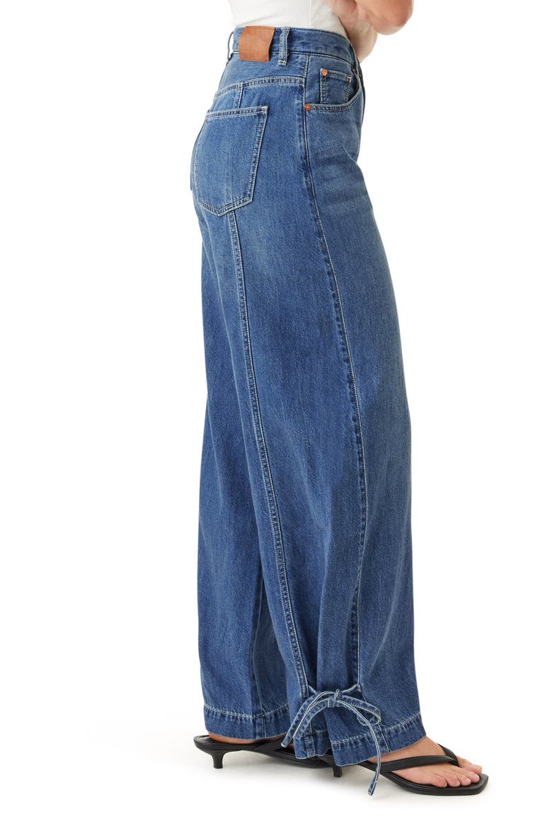 Relaxed High Waist Barrel Leg Jeans, Alternate, color, STORM