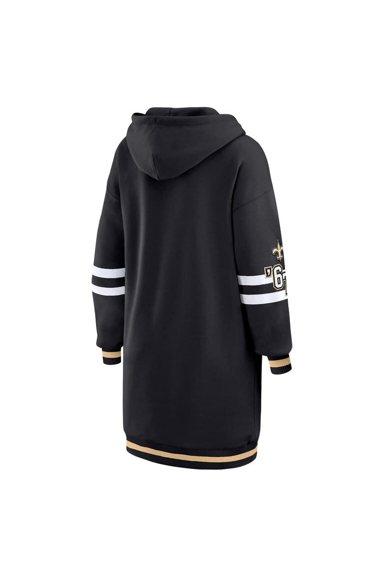 Women's WEAR by Erin Andrews Black New Orleans Saints Hoodie Dress, Alternate, color, Black