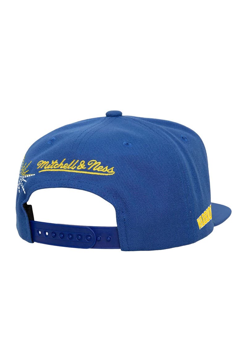 Men's Mitchell & Ness Royal Golden State Warriors Starlight Snapback Hat, Alternate, color, Royal