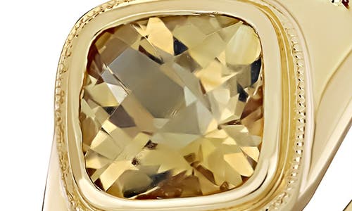 Bony Levy Iris Bezel Set Citrine Signet Ring In Gold