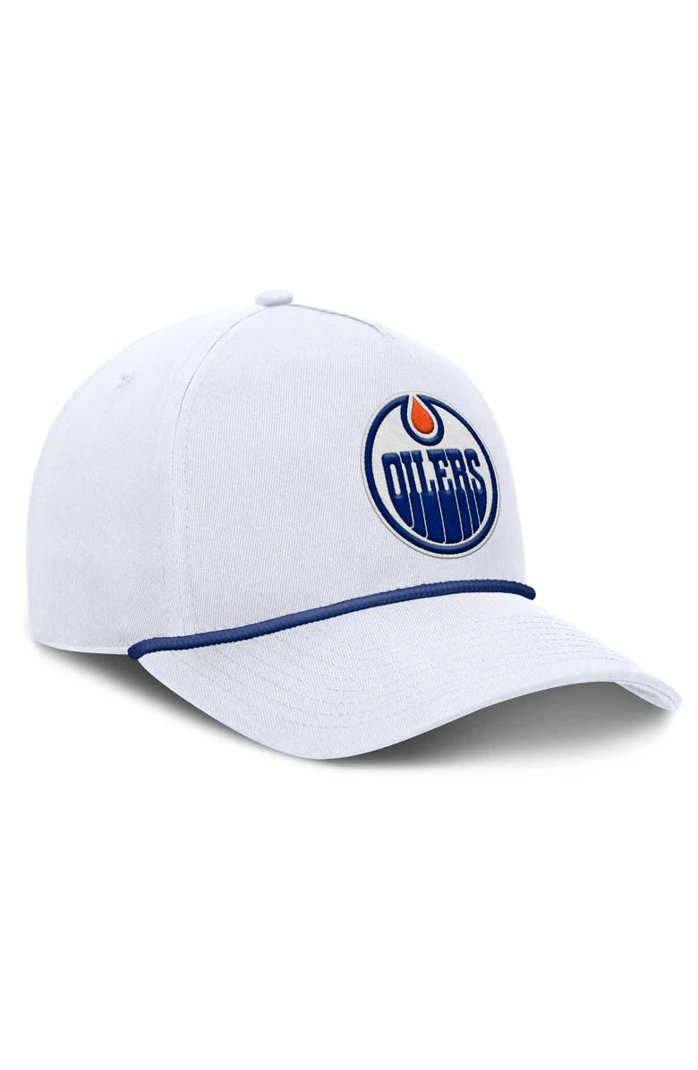 FANATICS Men's Fanatics White Edmonton Oilers Rope A-Frame Adjustable Hat, Alternate, color, 