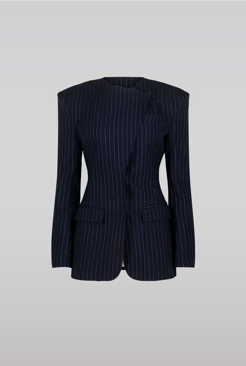 Pinstripe Suit Jacket