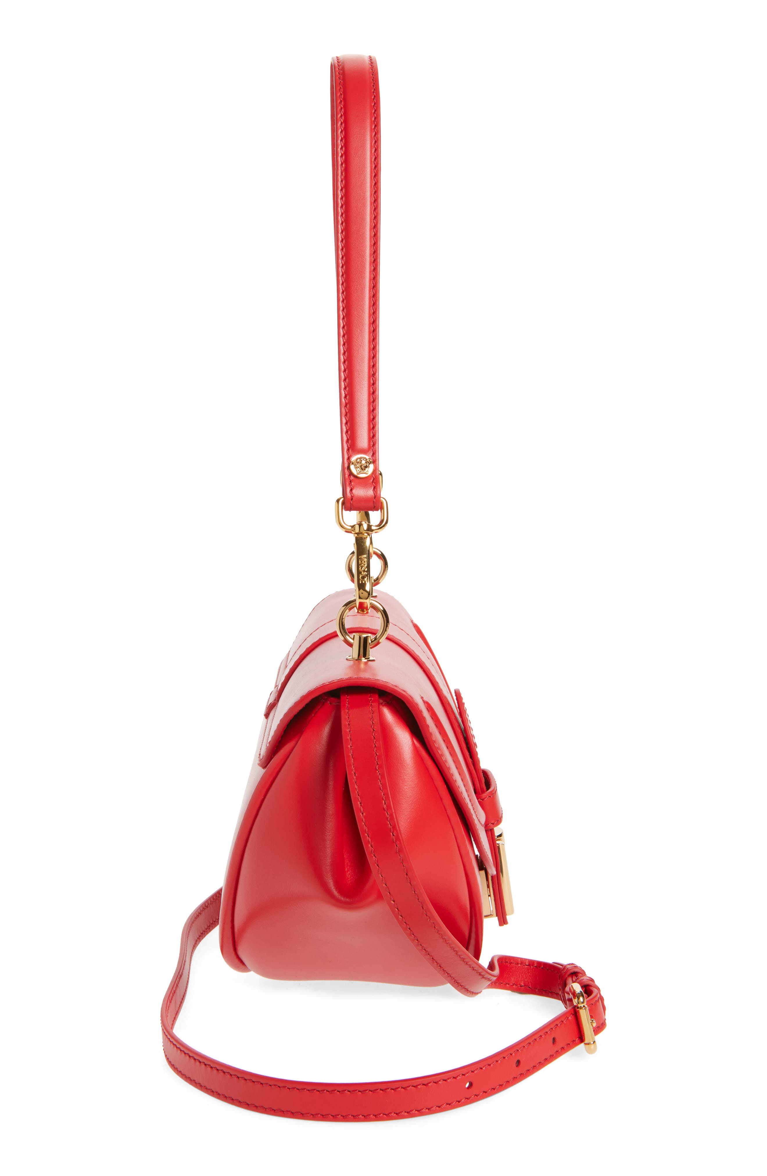 Medium Virtus Shoulder Bag, Alternate, color, RED VERSACE GOLD