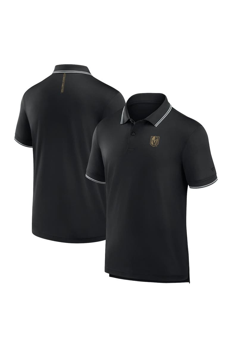 Men's Fanatics Black Vegas Golden Knights Front Office Move Mono Polo, Main, color, Black
