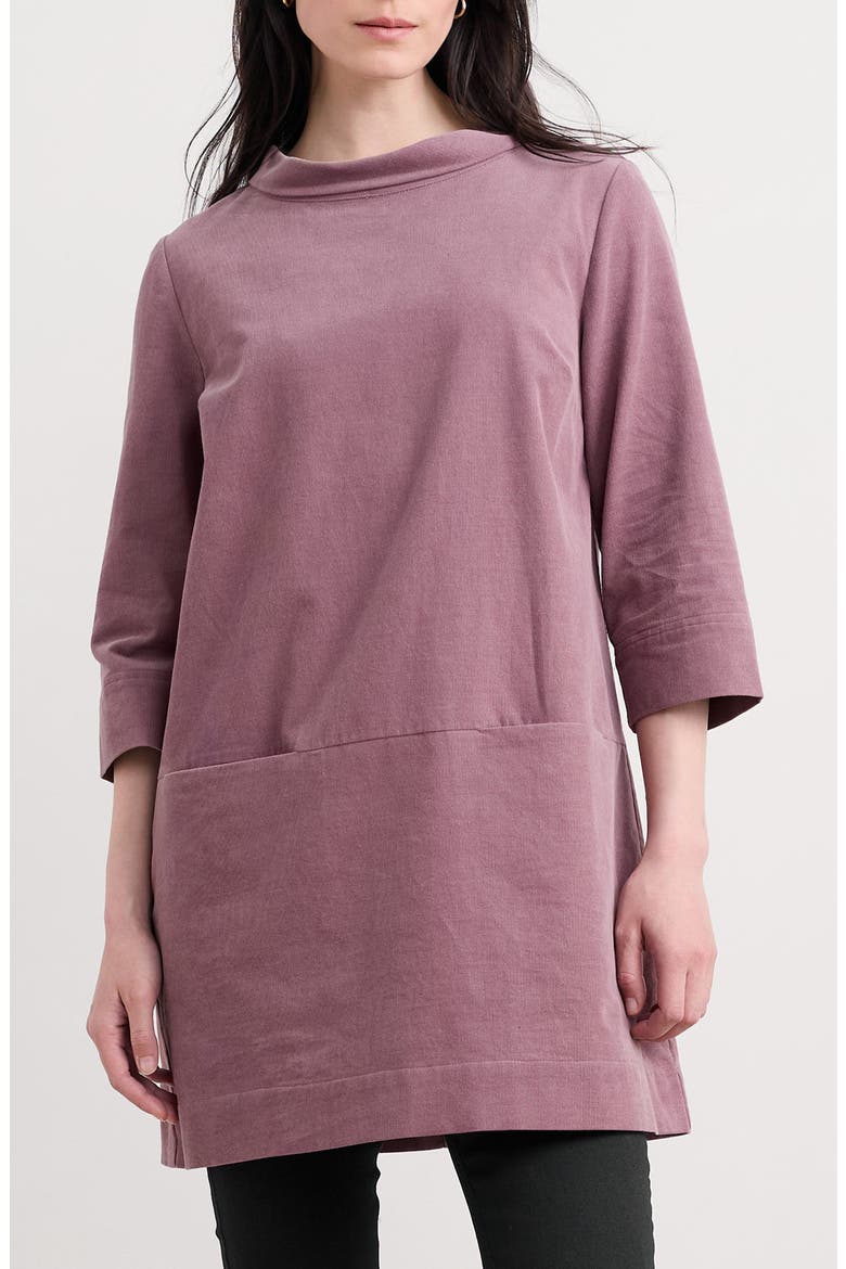Sail by the Stars Organic Cotton Corduroy Tunic, Main, color, ELDERBERRY