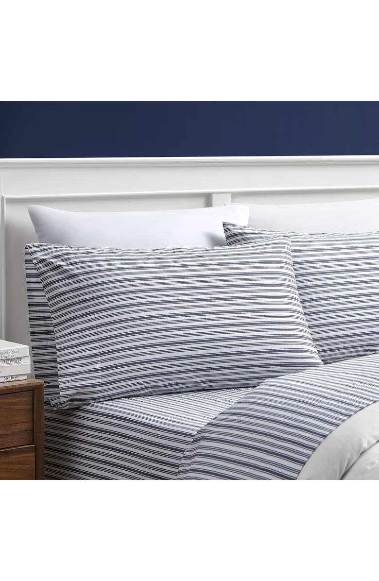 Nautica Coleridge Stripe Full Sheet Set, Alternate, color, Charcoal