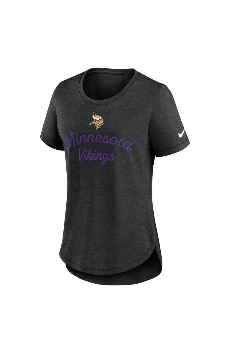 Nike Women's Nike Black Minnesota Vikings Script Tri-Blend T-Shirt, Alternate, color, Black