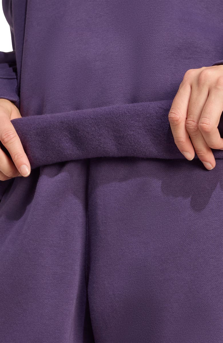 adidas Essential Crewneck Fleece Sweatshirt, Alternate, color, Aurora Plum