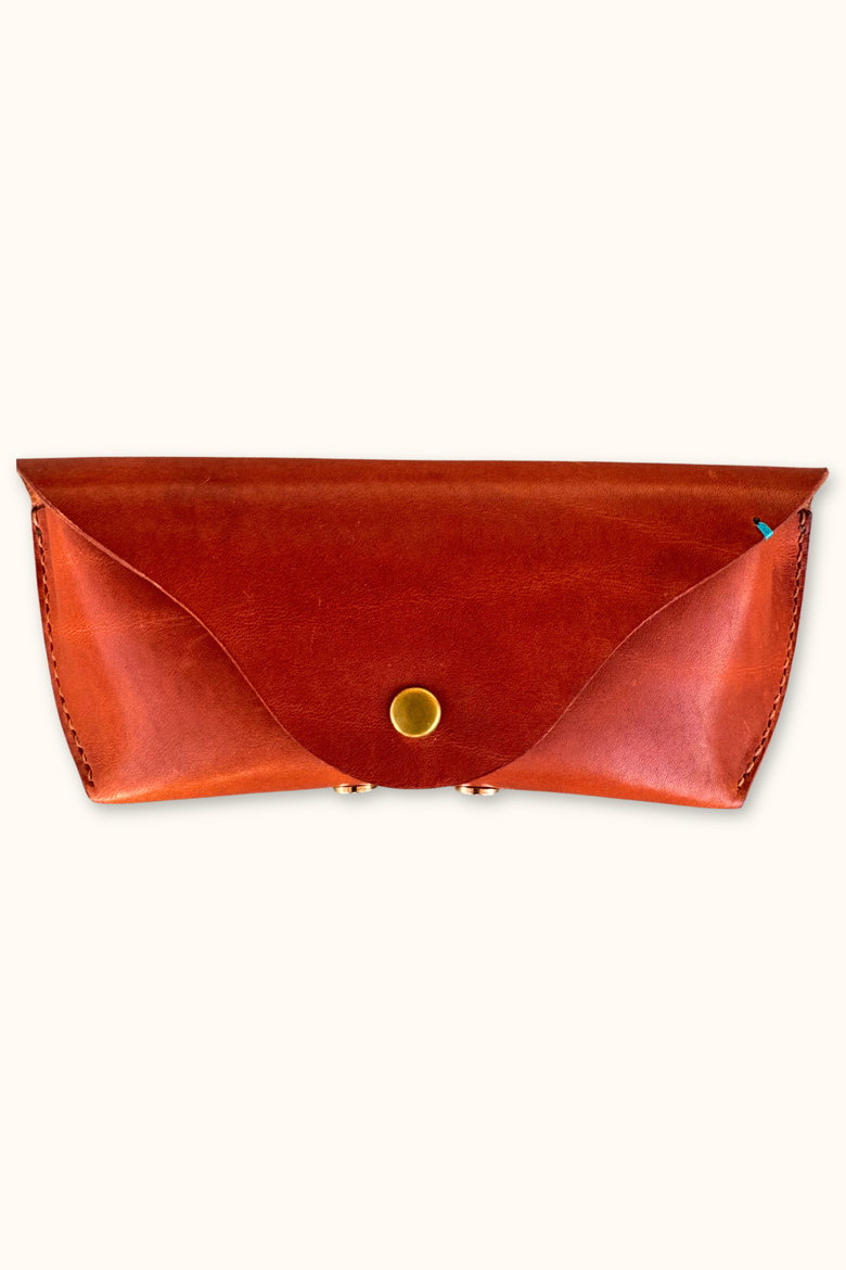 The Companion Horween Leather Sunglass Case, Main, color, English Tan
