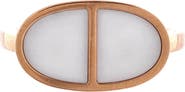 Pre-Owned Hermes Chaine d'Ancre Verso Ring 18K Rose Gold with Ceramic Small