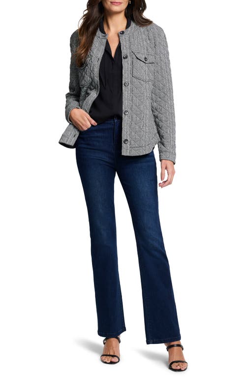 Nic + Zoe Nic+zoe Plaid Perfection Quilted Jacket In Gray