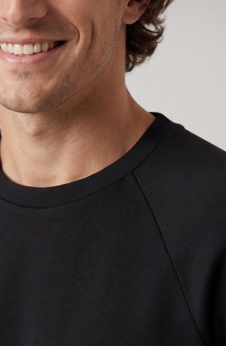 Jack Archer Sandwash Crewneck Sweater, Alternate, color, True Black