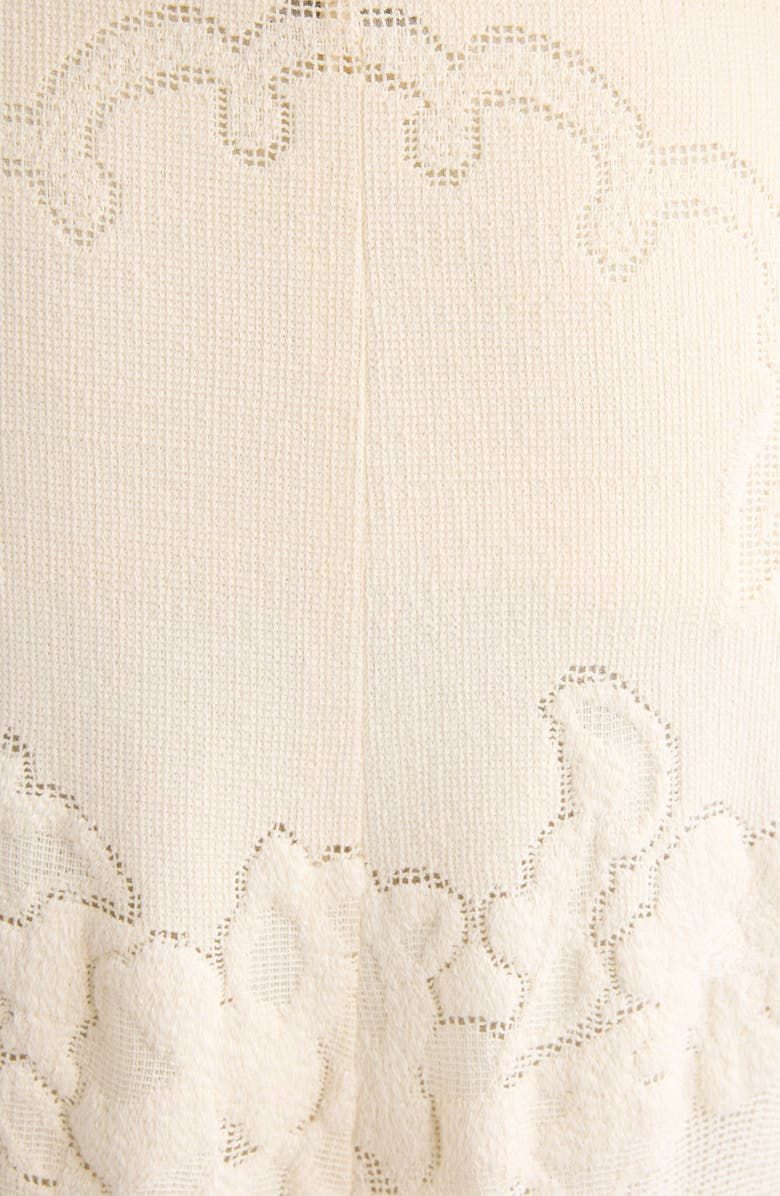 Isabel Marant Sanaya Cotton Blend Floral Jacquard Maxi Skirt, Alternate, color, Ecru