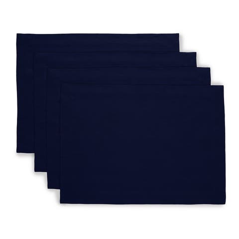 Linen Placemats Set of 4, 14 x 19 Inch for Dining Table, Holiday and Everyday Table Decor - Fete