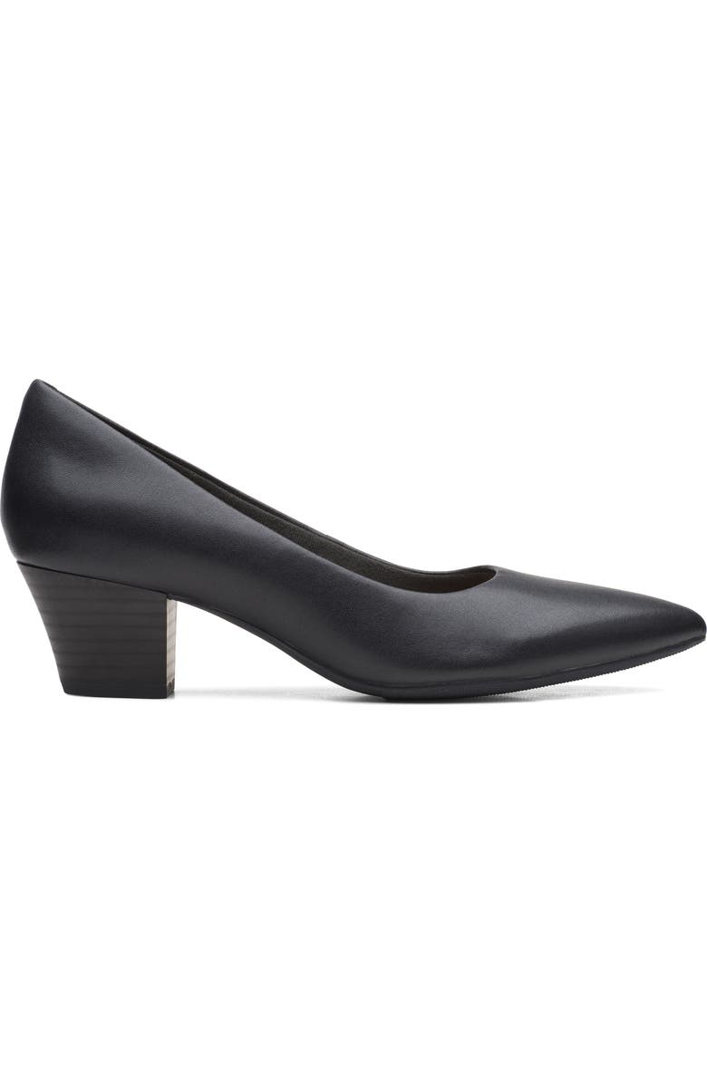Clarks<sup>®</sup> Teresa Block Heel Pump, Alternate, color, Black Leather