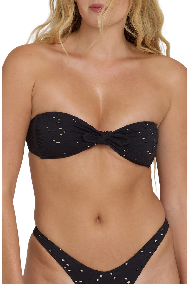 Eyes on You Hanky Tie Bikini Top, Main, color, BLACK PEBBLE