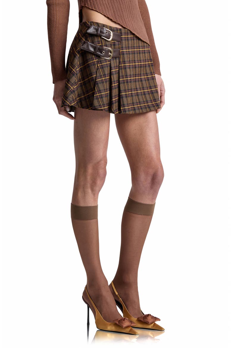 Plaid Belted Skort, Alternate, color, RETRO PLAID