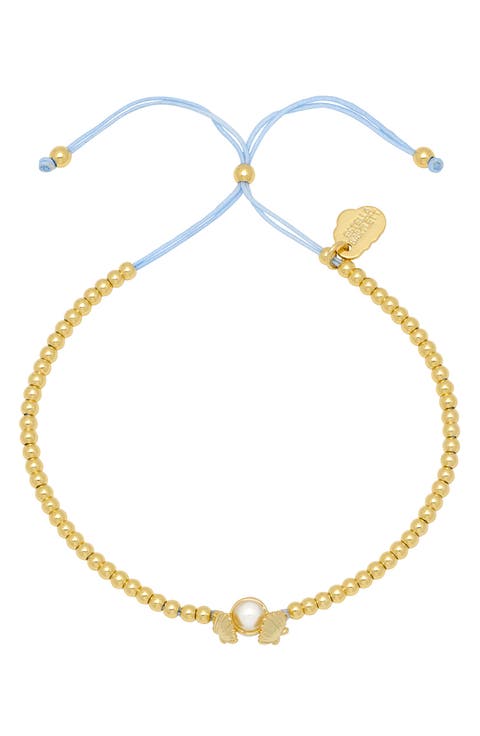 Scallops & Faux Pearl Bracelet