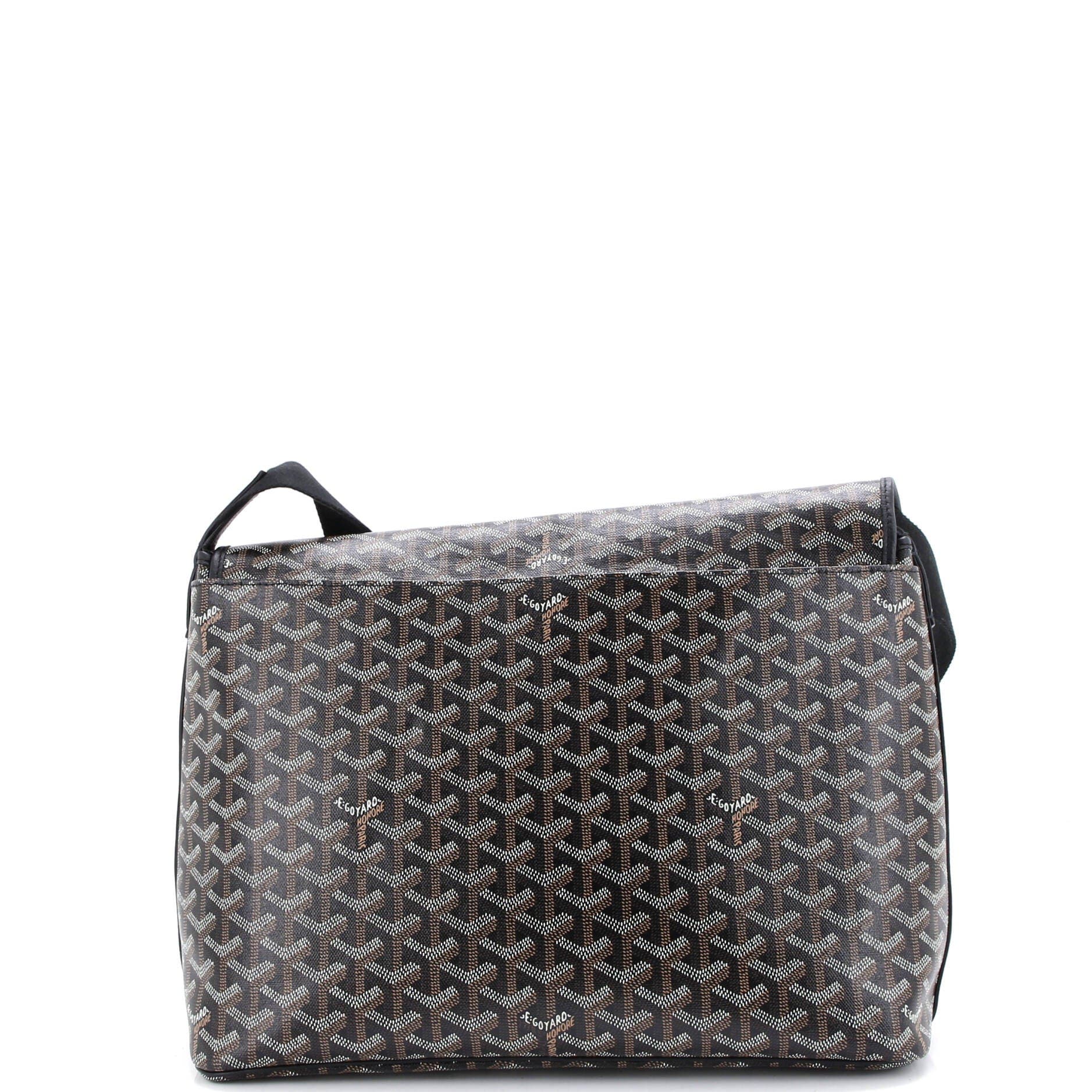 Pre-Owned Goyard Capetien Messenger Bag Coated Canvas, Alternate, color, Black