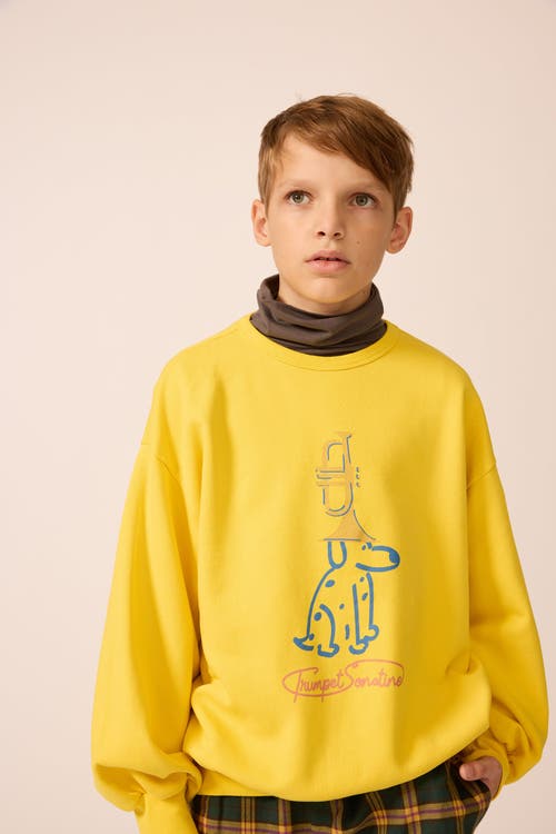 The Sunday Collective Organic Weekend Sweatshirt In Yellow