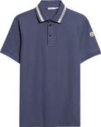 Moncler Logo Patch Tipped Cotton Piqué Polo