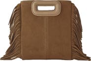maje M mini bag in suede leather