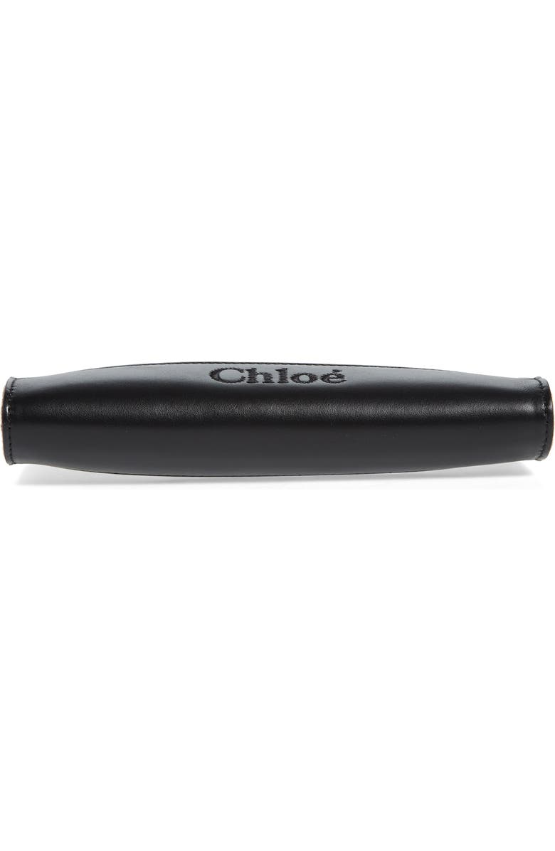 Chloé Sense Linen & Leather Pouch, Alternate, color,