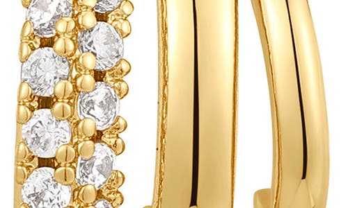 Luv Aj Cubic Zirconia Huggie Earrings