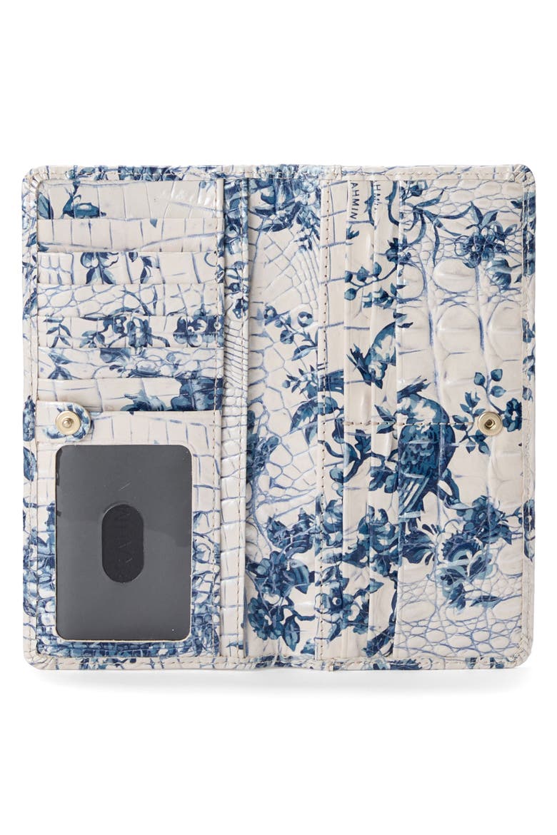 Ady Embossed Leather Continental Wallet, Alternate, color, SONGBIRD