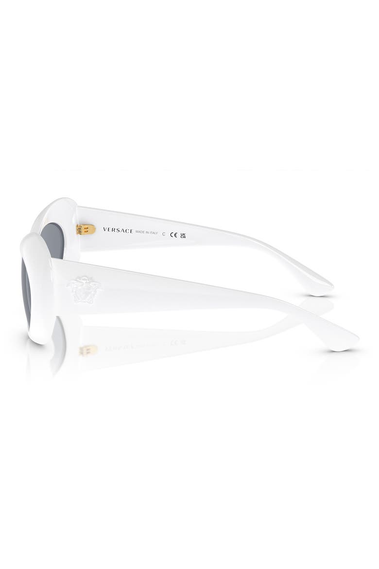 52mm Oval Sunglasses, Alternate, color, WHITE