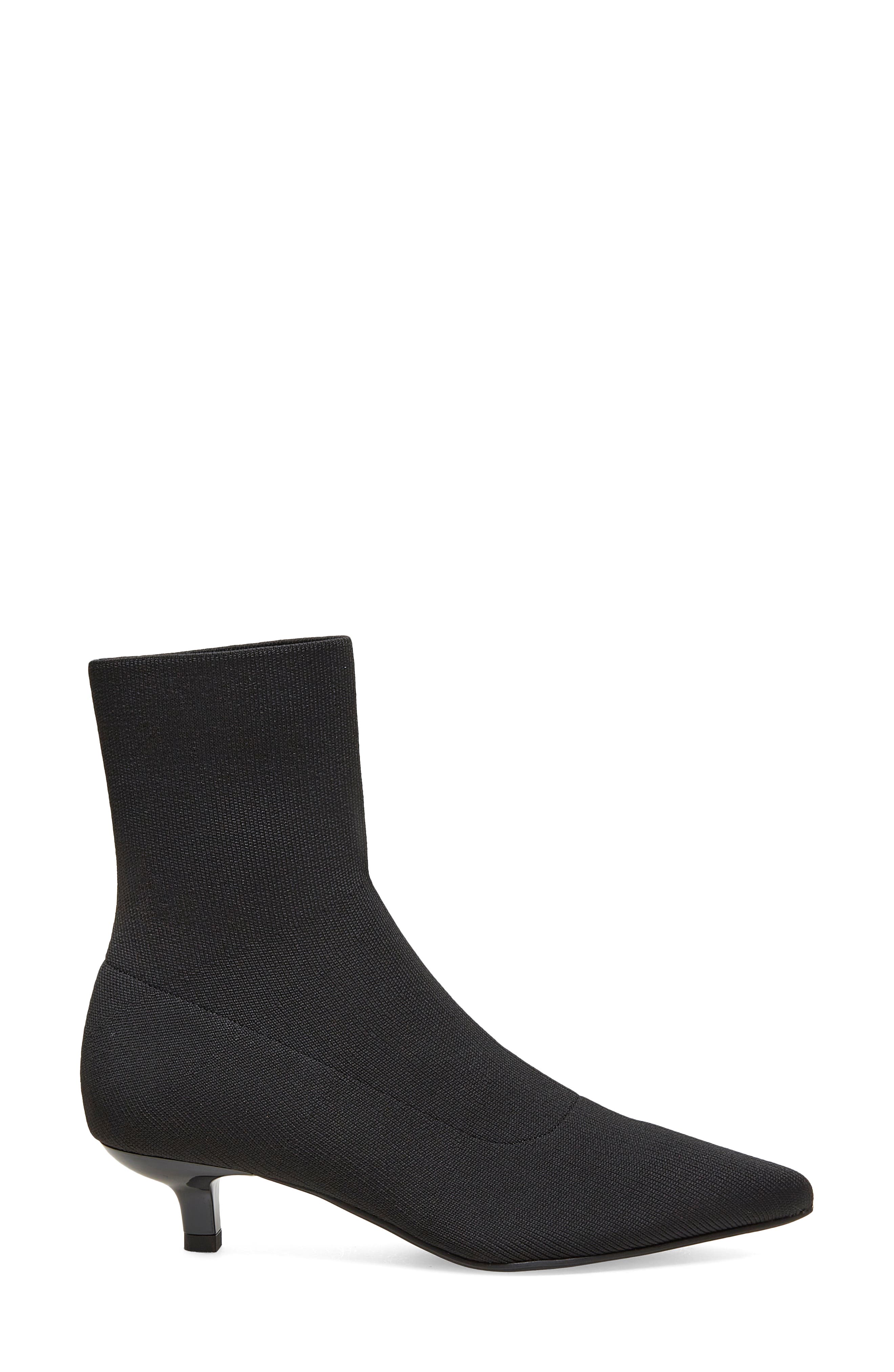 Silent D Carla Pointed Toe Stretch Knit Bootie, Alternate, color, 