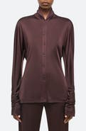 Helmut Lang Shawl Collar Button-Up Shirt