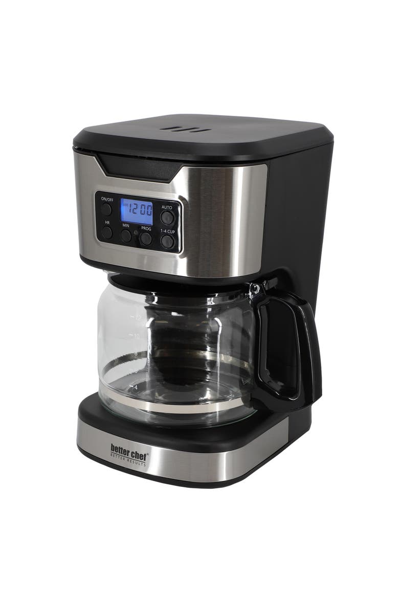 12-Cup Programmable Coffee Maker, Main, color, Black