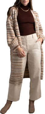 SAACHI Stripe Knit Coatigan