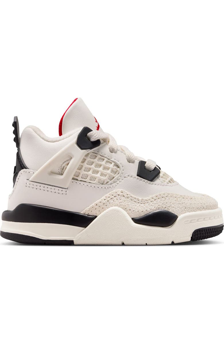 Jordan Air Jordan 4 Retro Basketball Sneaker, Alternate, color, Sail/ Black/ University Red