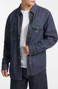 GUESS JEANS Regular Fit Denim Button-Up Shirt