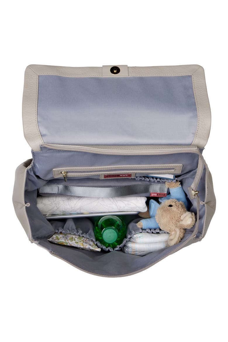 St. James Convertible Leather Diaper Backpack, Alternate, color, TAUPE