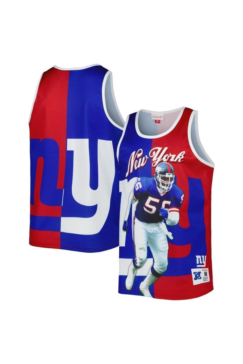 Men's Mitchell & Ness Lawrence Taylor Royal/Red New York Giants Retired Player Graphic Tank Top, Alternate, color, Royal
