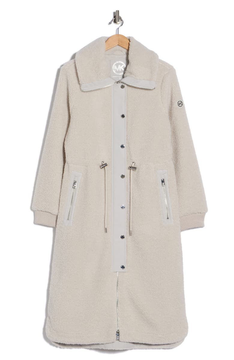 Michael Kors Faux Shearling Anorak Jacket, Alternate, color, Carbon Grey