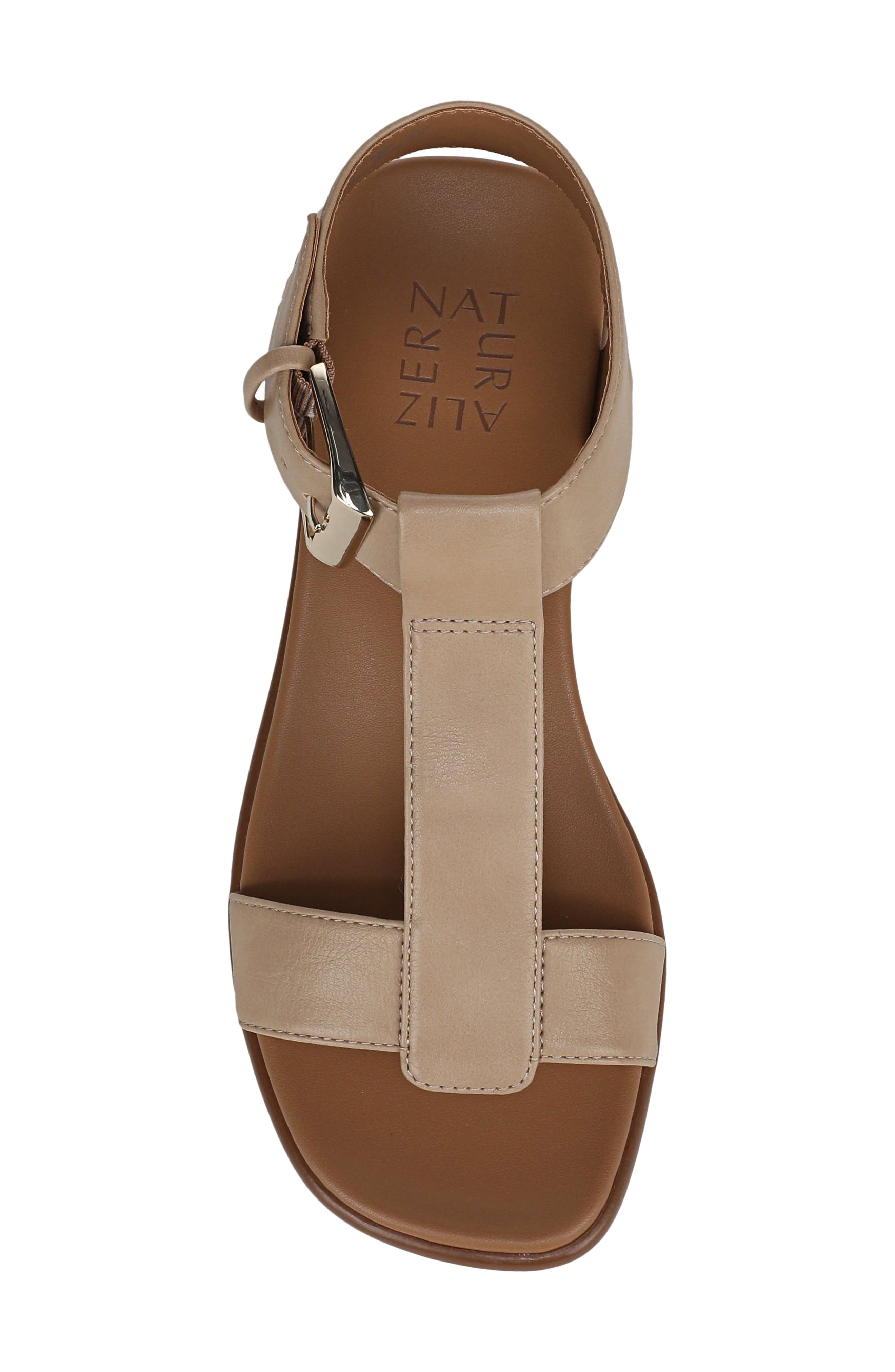 Easton T-Strap Sandal, Alternate, color, TAN FAUX LEATHER